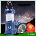 Foldable Solar Camping Torch Emergency Light Rechargeable Solar Lantern with USB Output Function